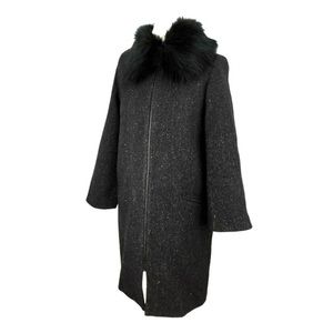 Zara Black Wool Blend Coat